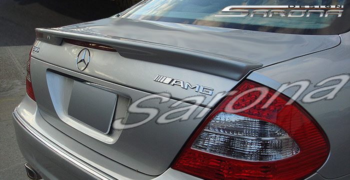 Custom Mercedes E Class  Sedan Trunk Wing (2003 - 2009) - $289.00 (Manufacturer Sarona, Part #MB-054-TW)